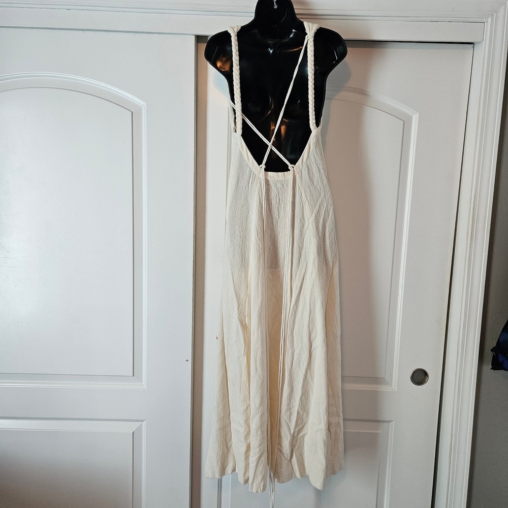 Maxi Dress Women Small Cream Festival Country Cowgirl Western Beach Bridal Angel - Picture 2 of 7